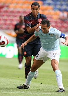 Arsenal V Lazio 2007-8 Prints: Theo Walcott (Arsenal) Luciano Zauri (Lazio)