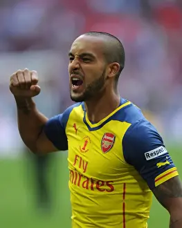 Arsenal V Aston Villa - FA Cup Final 2015 Prints: Theo Walcott (Arsenal) after the match