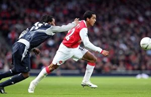 Images Dated 28th January 2007: Theo Walcott (Arsenal) Ricardo Gardner (Bolton)