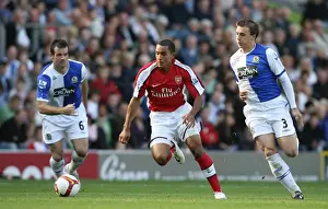 Blackburn Rovers V Arsenal 2008-9 Prints: Theo Walcott (Arsenal) Stephen Warnock and Ryan Nelson (Blackburn)