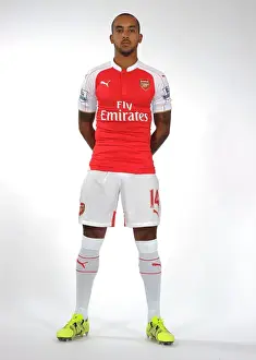 Theo Walcott at Arsenal's 2015-16 First Team Photocall