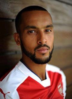 Theo Walcott at Arsenal's 2016-17 Team Photocall