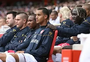 Images Dated 2nd August 2008: Theo Walcott and Bacary Sagna (Arsenal)