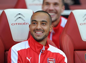 Arsenal V Burnley 2014/15 Prints: Theo Walcott on the Bench: Arsenal vs Burnley, Premier League 2014/15