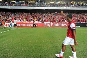 Images Dated 29th July 2012: Theo Walcott Bids Emotional Farewell to Arsenal Fans in Hong Kong