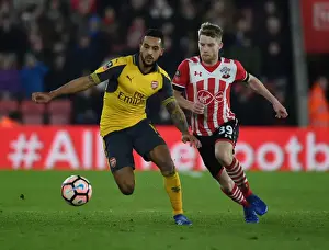 Theo Walcott Breaks Past Southampton's Josh Sims in FA Cup Fourth Round Clash