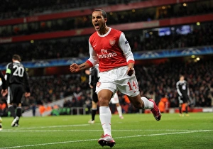 Theo Walcott celebrates scoring Arsenals 2nd goal. Arsenal 3:1 Partizan Belgrade Theo Walcott celebrates scoring Arsenals 2nd goal. Arsenal 3:1 Partizan Belgrade