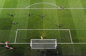 Arsenal V Liverpool 2012-13 Prints: Theo Walcott celebrates scoring Arsenals 2nd goal