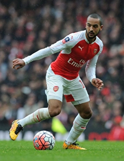 Theo Walcott in FA Cup Action: Arsenal vs. Hull City at Emirates Stadium