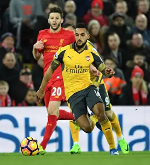 Liverpool V Arsenal 2016-17 Prints: Theo Walcott Faces Liverpool: Premier League Showdown (2016-17)