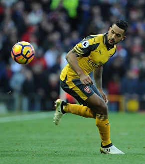 Manchester United V Arsenal 2016-17 Prints: Theo Walcott Faces Manchester United: Arsenal vs