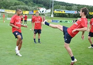 Images Dated 24th July 2010: Theo Walcott and Havard Nordtveit Arsenal Training Camp, Bad Waltersdorf