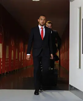 Arsenal V Stoke City 2014-15 Prints: Theo Walcott Heads to the Arsenal Changing Room before Arsenal vs Stoke City