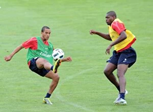 Images Dated 24th July 2010: Theo Walcott and Jay Emmanuel Thomas (Arsenal). Arsenal Training Camp, Bad Waltersdorf