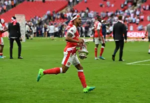 Arsenal V Chelsea - FA Cup Final 2017 Prints: Theo Walcott Lifts the FA Cup: Arsenal's Triumph over Chelsea (2017)