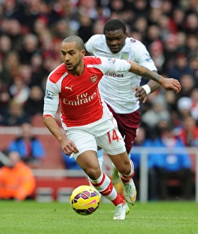Theo Walcott Outruns Jores Okore: Arsenal vs. Aston Villa, Premier League 2014-15