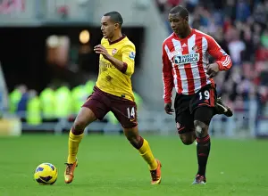 Sunderland V Arsenal 2012-13 Prints: Theo Walcott Outspeeds Titus Bramble: Sunderland vs. Arsenal, Premier League 2012-13