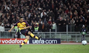 AS Roma V Arsenal 2008-9 Prints: Theo Walcott scores for Arsenal from the penalty spot