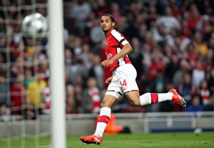 Arsenal V Villarreal 2008-09 Prints: Theo Walcott scores Arsenals 1st goal