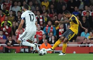 Arsenal v FC Basel 2016-17 Collection: Theo Walcott Scores Arsenal's Second Goal Against FC Basel in UEFA Champions League (2016-17)