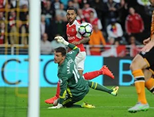 Hull City v Arsenal 2016-17 Collection: Theo Walcott Scores Arsenal's Second Goal vs. Hull City, 2016-17 Premier League