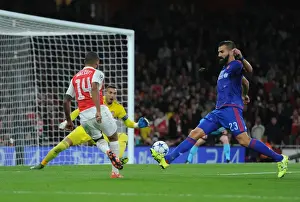Arsenal V Olympiacos 2015/16 Prints: Theo Walcott Scores: Arsenal's Victory Against Olympiacos in the 2015/16 UEFA Champions League