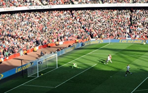 Arsenal V Tottenham 2011-12 Prints: Theo Walcott Scores Brace: Arsenal vs. Tottenham, Premier League 2011-12