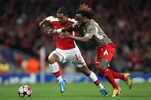 Arsenal V Standard Liege 2009-10 Prints: Theo Walcott Scores Double as Arsenal Tops Standard Liege 2-0 in Champions League