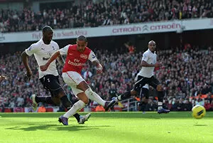 Images Dated 26th February 2012: Theo Walcott Scores Double: Arsenal vs. Tottenham, Premier League 2011-12