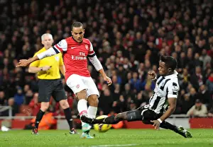 Arsenal V Newcastle United 2012-13 Prints: Theo Walcott Scores Double Against Newcastle: Arsenal vs Newcastle United