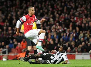 Arsenal V Newcastle United 2012-13 Prints: Theo Walcott Scores Double Against Newcastle United - Arsenal vs Newcastle Premier League 2012-13