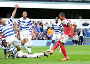 Theo Walcott Scores Dramatic Goal Past Clint Hill in Queens Park Rangers vs. Arsenal (2011-12)
