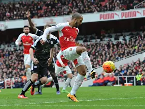 Arsenal V Leicester City 2015-16 Prints: Theo Walcott Scores First Goal: Arsenal Triumphs Over Leicester City