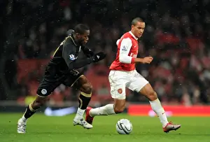 Arsenal V Wigan Athletic - Carlin Cup 2010-11 Prints: Theo Walcott Scores Against Maynor Figueroa: Arsenal's 2-0 Victory over Wigan Athletic in Carling Cup Quarterfinals