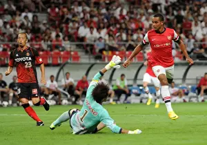 Nagoya Grampus V Arsenal 2013-14 Prints: Theo Walcott Scores Against Nagoya Grampus in Arsenal's 2013 Pre-Season Match