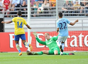 Arsenal V Manchester City Pre Season 2013-14 Prints: Theo Walcott Scores the Opener: Arsenal vs. Manchester City Pre-Season Friendly 2013