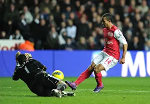 Theo Walcott Scores Past Michel Vorm: Swansea City vs. Arsenal, Premier League 2011-12