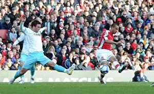 Arsenal V Burnley 2009-10 Prints: Theo Walcott Scores the Second Goal: Arsenal 3-1 Burnley, Barclays Premier League