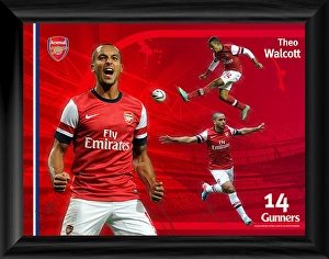 Images Dated 10th September 2013: Theo Walcott Triple Framed Desktop Photograph