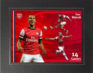 Images Dated 10th September 2013: Theo Walcott Triple Image Photographic in Strut Mount
