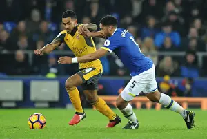 Theo Walcott vs. Ashley Williams: Intense Battle at Goodison Park - Everton vs. Arsenal, Premier League 2016-17