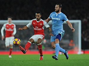 Theo Walcott vs Erik Pieters: Intense Battle at Arsenal's Emirates Stadium (Arsenal v Stoke City 2016-17)