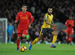 Liverpool V Arsenal 2016-17 Prints: Theo Walcott vs. Firmino: Intense Battle at Anfield - Liverpool vs