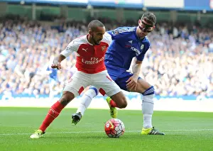 Chelsea V Arsenal 2015-16 Prints: Theo Walcott vs. Gary Cahill: A Premier League Showdown (Chelsea vs. Arsenal, 2015-16)