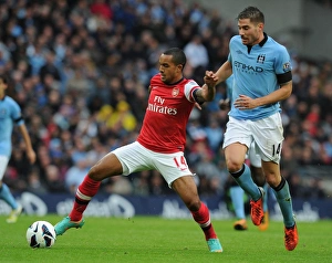 Manchester City V Arsenal 2012:13 Prints: Theo Walcott vs. Javi Garcia: Manchester City vs