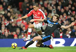 Arsenal V Manchester United 2009-10 Prints: Theo Walcott vs. Jonny Evans: Manchester United's Dominance over Arsenal (31/10/2010)