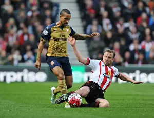 Sunderland V Arsenal 2015-16 Prints: Theo Walcott vs Lee Cattermole: A Premier League Clash at Sunderland (2015-16)