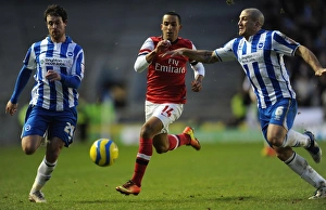 Brighton And Hove Albion V Arsenal FA Cup 2012-13 Prints: Theo Walcott vs. Wayne Bridge and Adam El-Abd