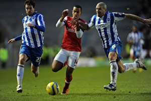Brighton And Hove Albion V Arsenal FA Cup 2012-13 Prints: Theo Walcott vs. Wayne Bridge and Adam El-Abd