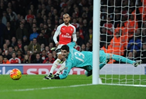 Arsenal V Chelsea 2015-16 Prints: Theo Walcott's Agonizing Miss: Arsenal vs. Chelsea, Premier League 2015-16